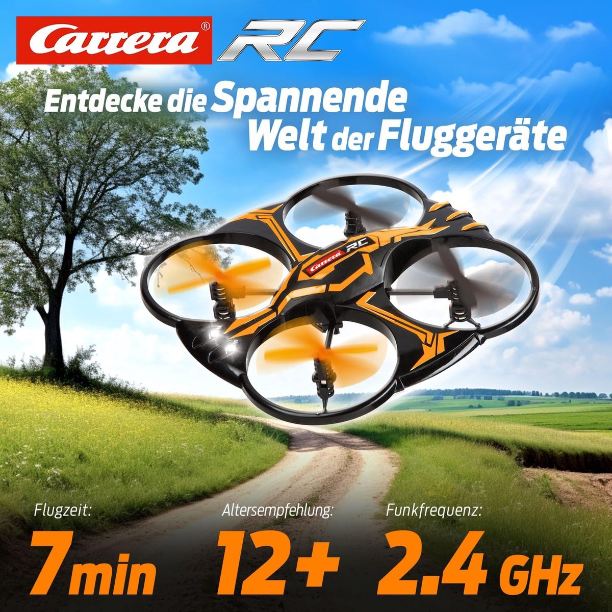Indsutrialhome RC Quadcopter X2 2,4 GHz – Drones met afstandsbediening, LED-lichten, 480p camera, multicolour (370503032)