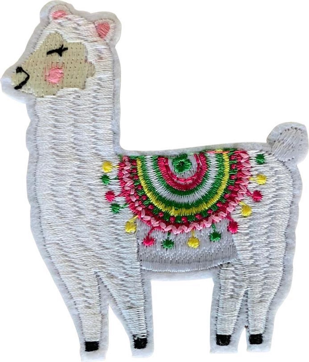 Alpaca strijk embleem - patch - patches - stof & strijk applicatie