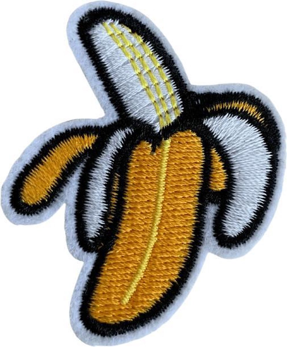Banaan Fruit - strijk embleem - patch - patches - stof & strijk applicatie