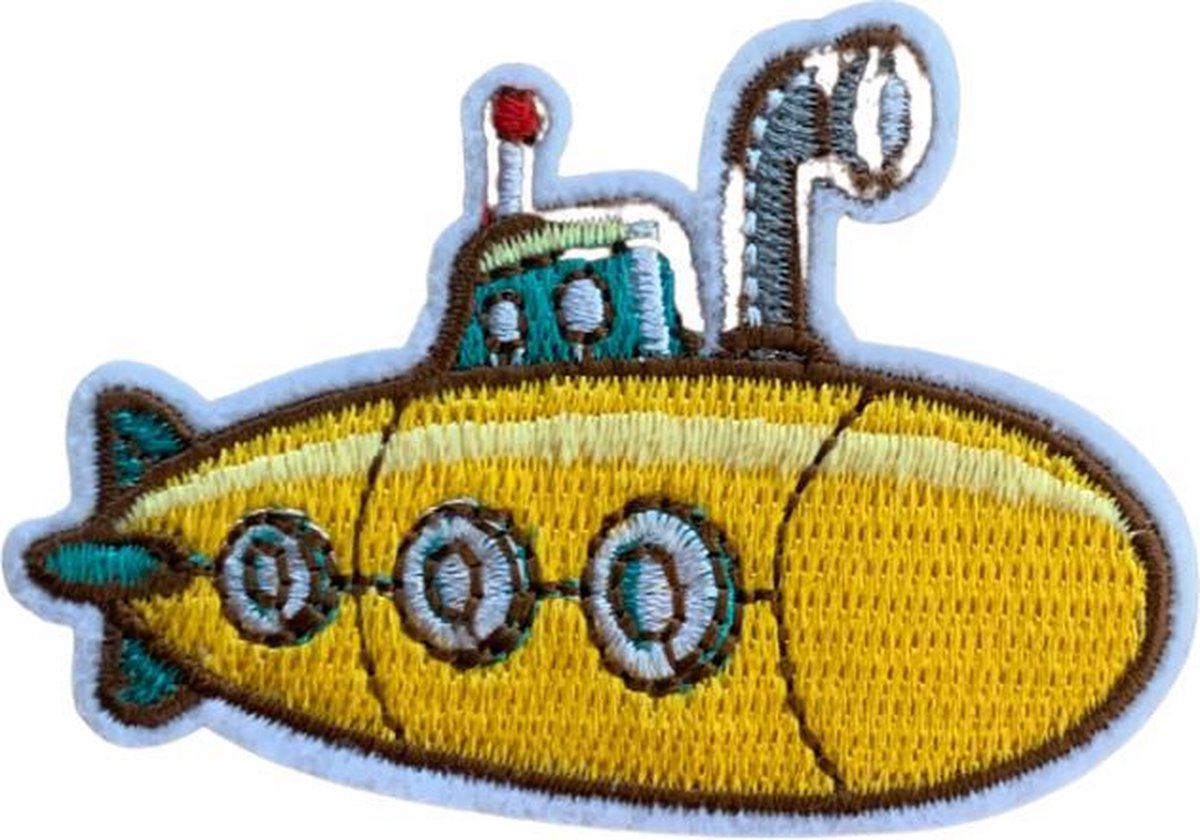 Duikboot strijk embleem - patch - patches - stof & strijk applicatie