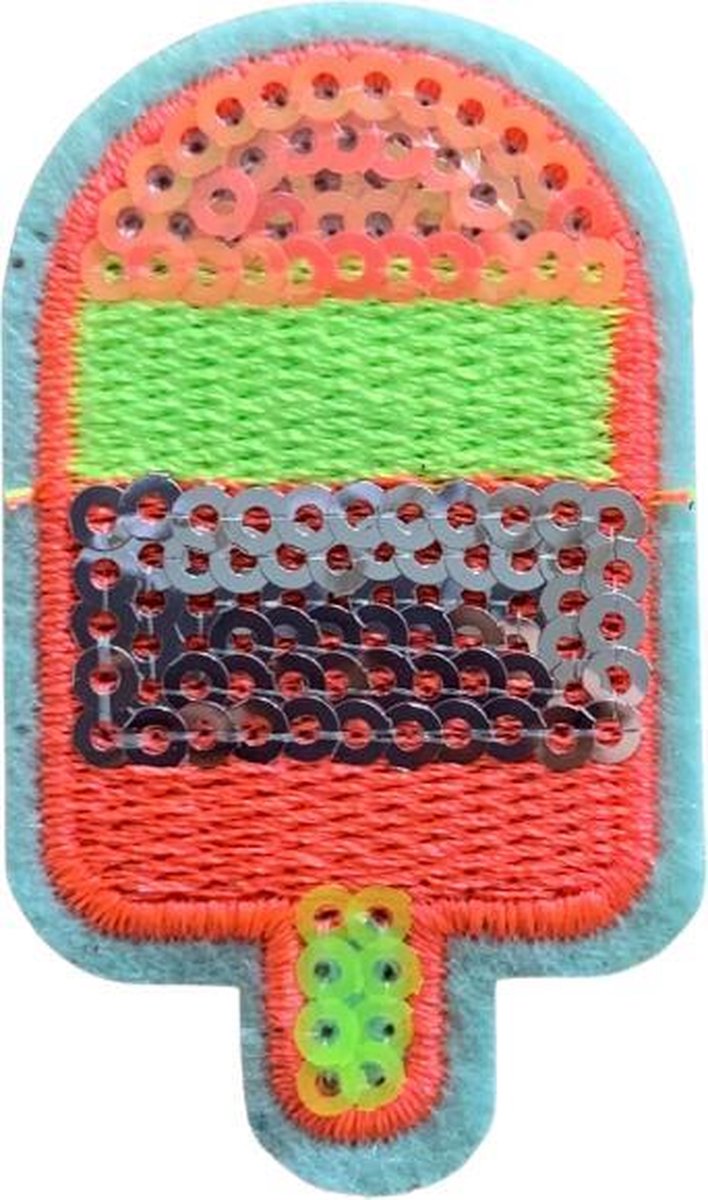 Ijs strijk embleem - patch - patches - stof & strijk applicatie