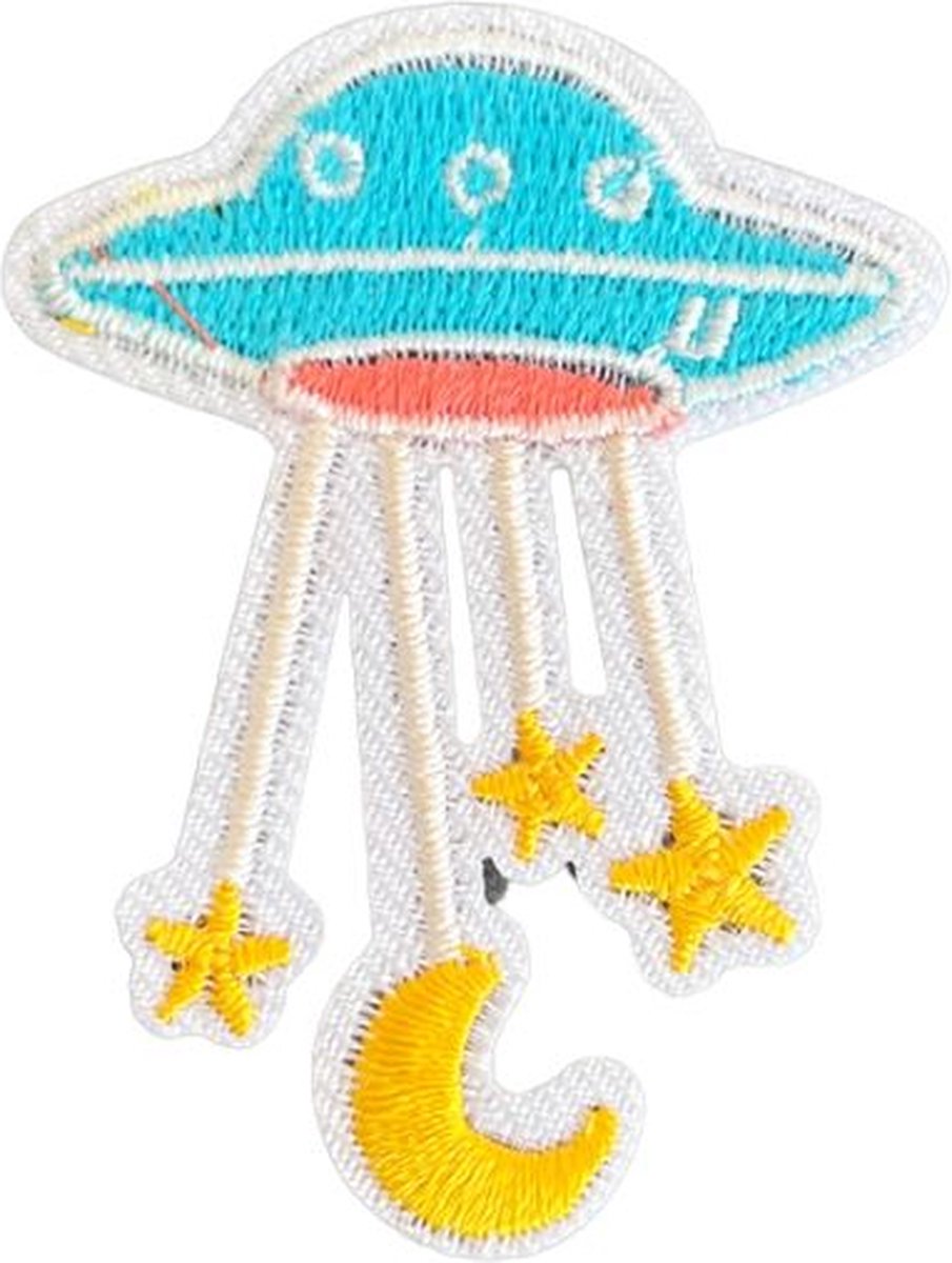 Ufo - Alien - Ruimte - Space - Strijk Embleem Patch 3 cm / 4 cm / Groen