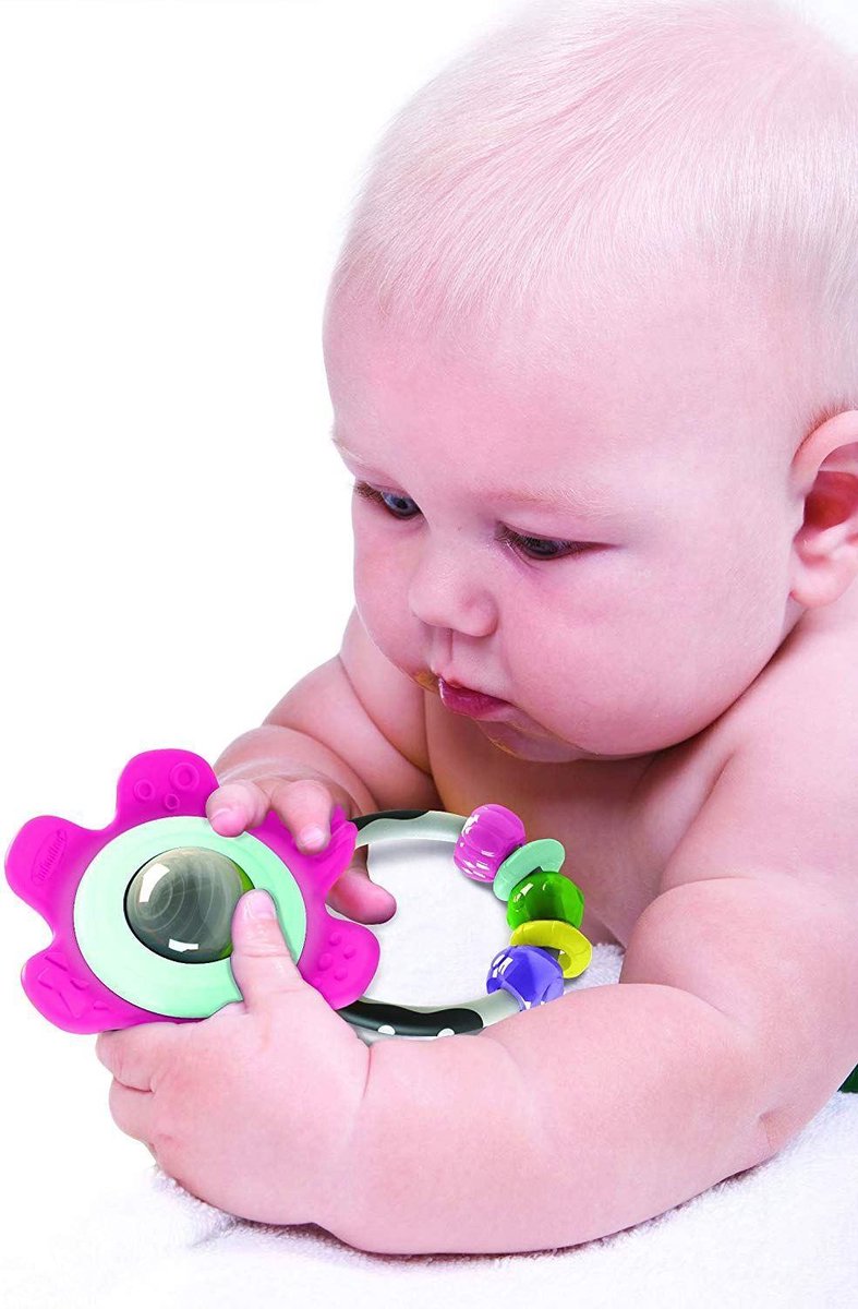 Rammelaar& Bijtspeeltje Go-Gaga Flower Rattle Pink