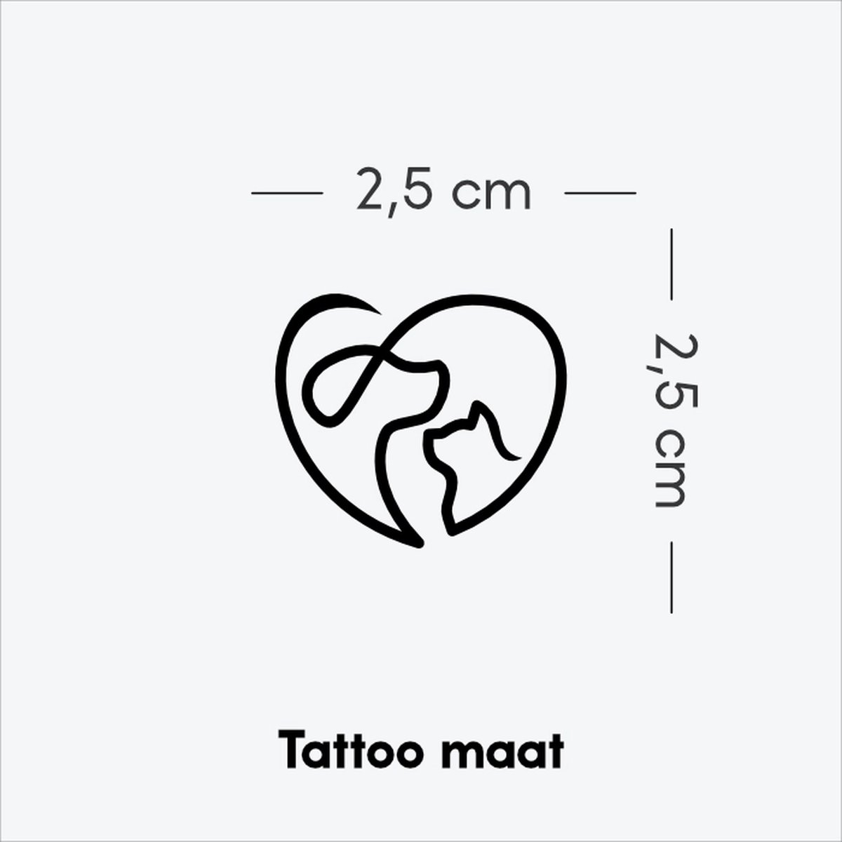 Cats & Dogs - Tijdelijke Tattoo volwassenen - Plantaardige inkt - Blijft 2 weken staan - Ink Identity