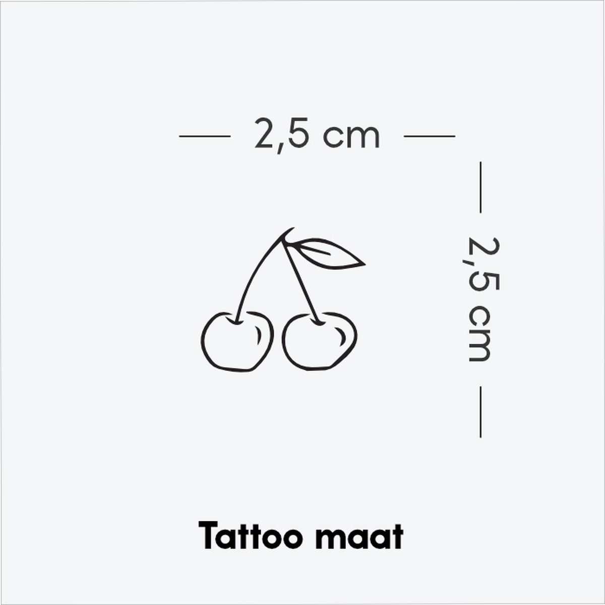 Cherry Seduction - Tijdelijke Tattoo volwassenen - Plantaardige inkt - Blijft 2 weken staan - Ink Identity