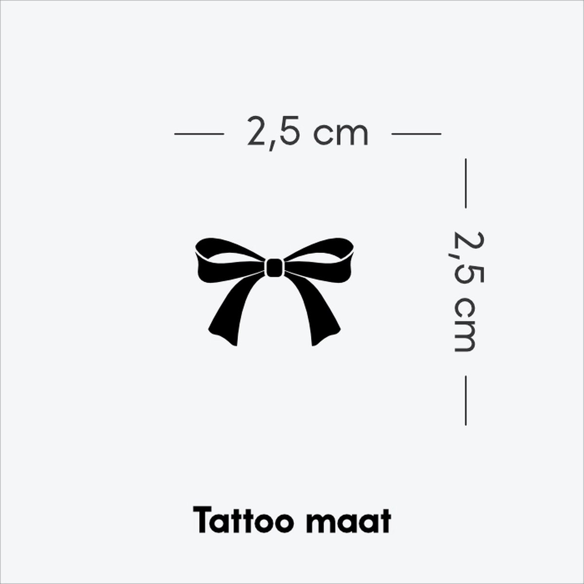 Elegantie in een Strikje - Tijdelijke Tattoo volwassenen - Plantaardige inkt - Blijft 2 weken staan - Ink Identity