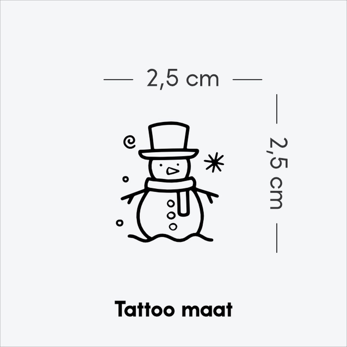 Frosty - Tijdelijke Tattoo volwassenen - Plantaardige inkt - Blijft 2 weken staan - Ink Identity