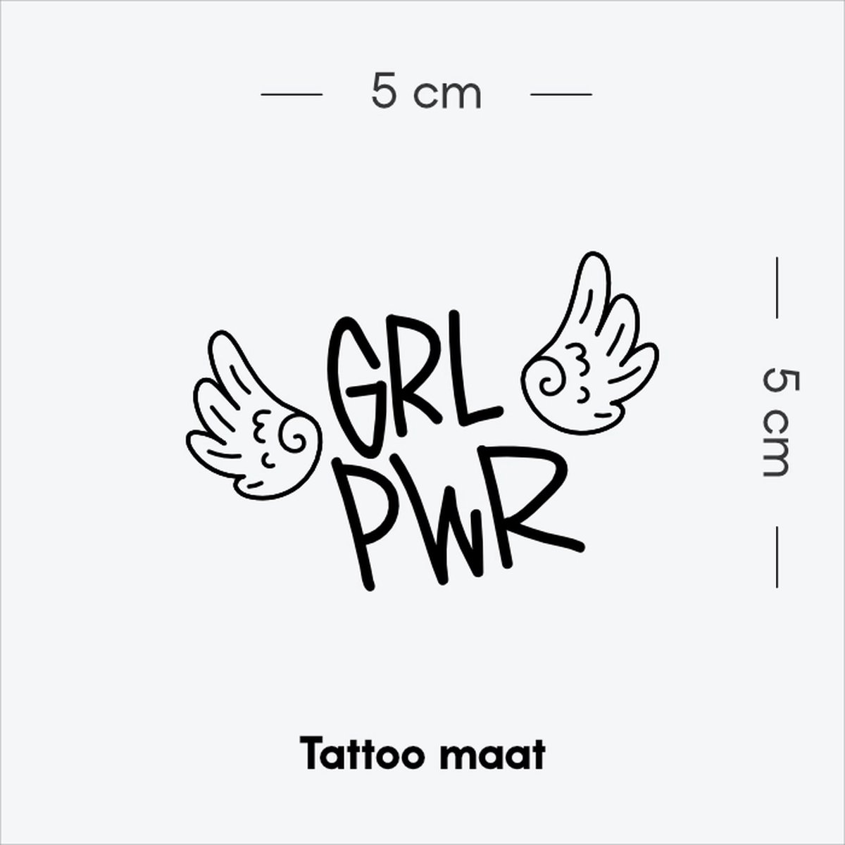 GRL PWR - Tijdelijke Tattoo volwassenen - Plantaardige inkt - Blijft 2 weken staan - Ink Identity