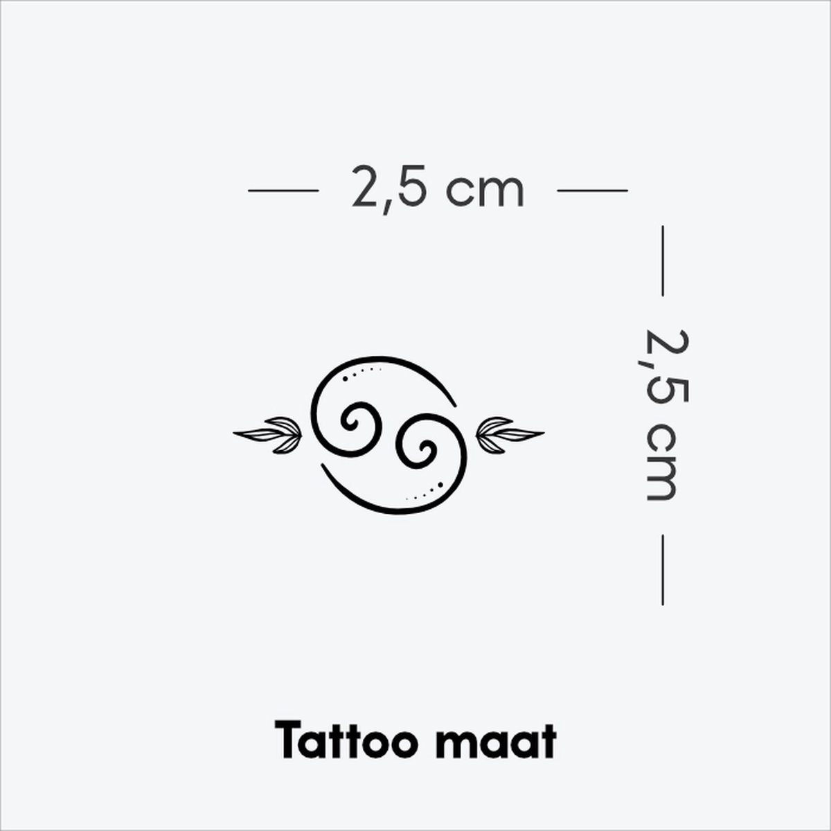 Kreeft (21 juni - 22 juli) - Tijdelijke Tattoo volwassenen - Plantaardige inkt - Blijft 2 weken staan - Ink Identity