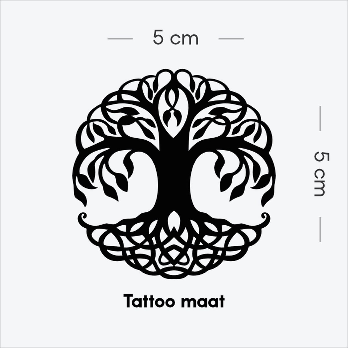 Levensboom: Symbool van Groei en Wijsheid - Tijdelijke Tattoo volwassenen - Plantaardige inkt - Blijft 2 weken staan - Ink Identity