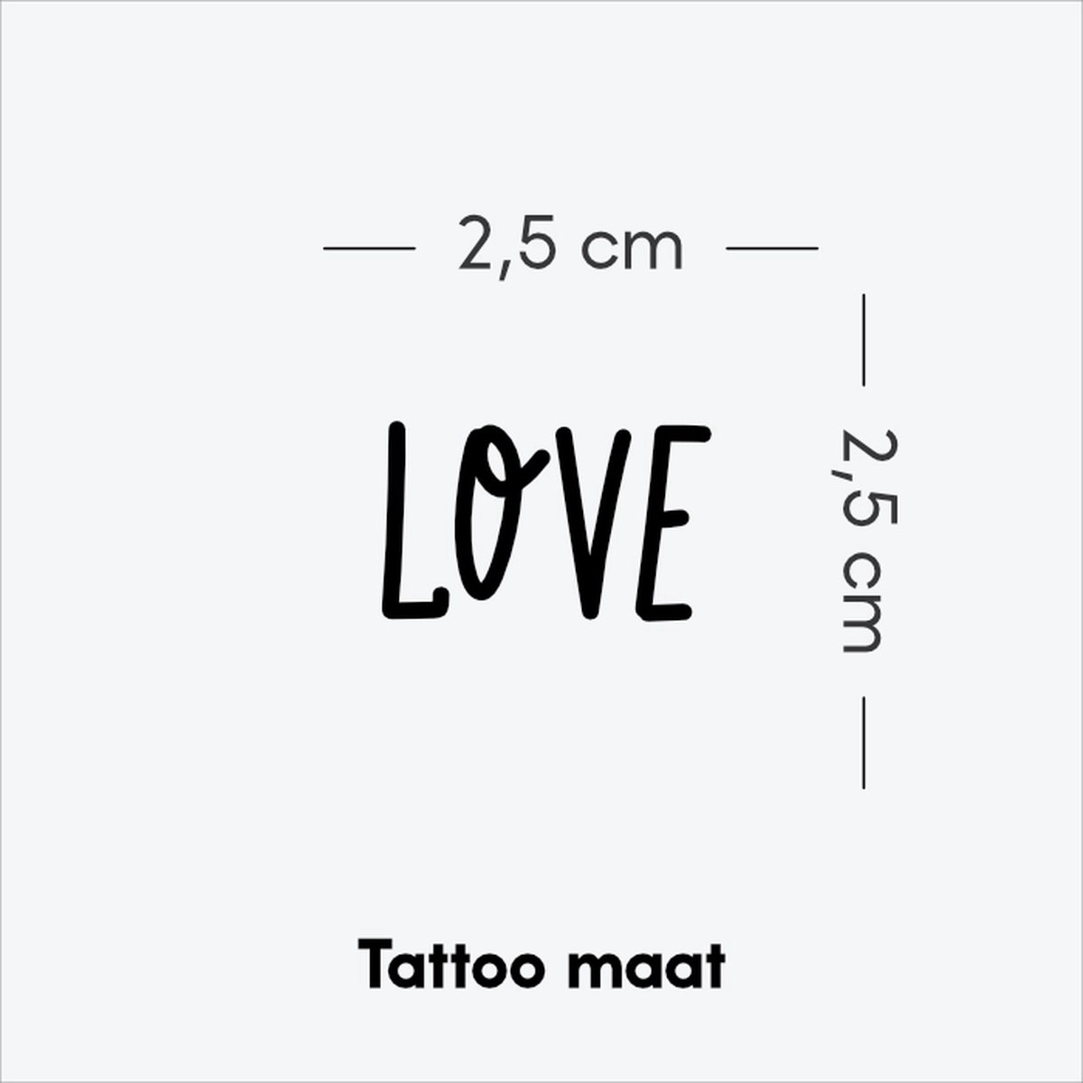 Love - Tijdelijke Tattoo volwassenen - Plantaardige inkt - Blijft 2 weken staan - Ink Identity