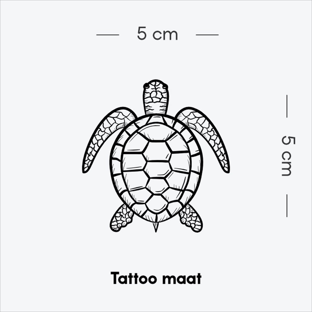 Marine Turtle - Tijdelijke Tattoo volwassenen - Plantaardige inkt - Blijft 2 weken staan - Ink Identity