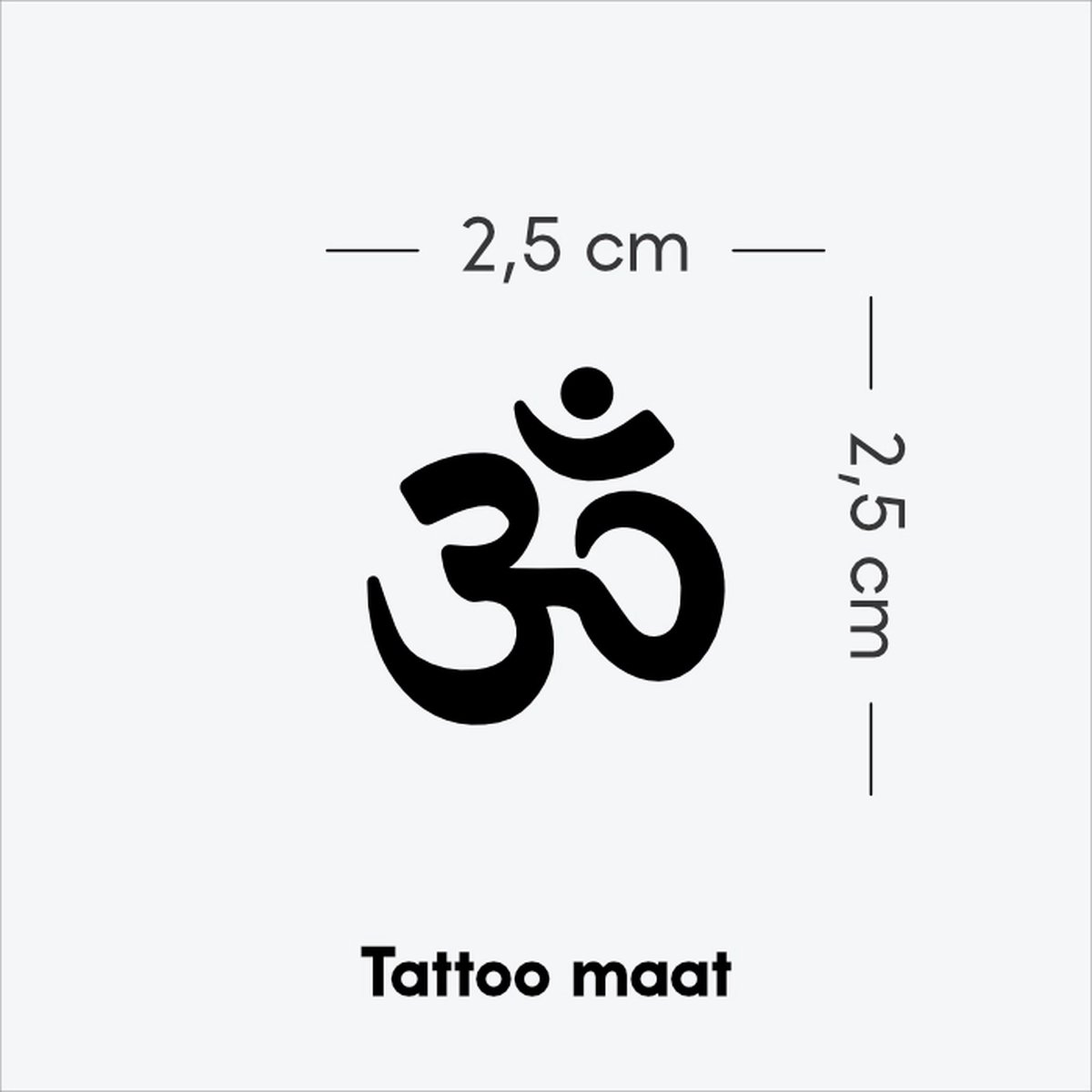 Om: Geluid van het Universum - Tijdelijke Tattoo volwassenen - Plantaardige inkt - Blijft 2 weken staan - Ink Identity
