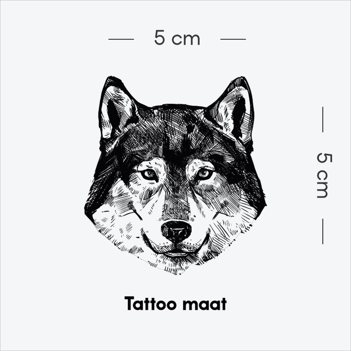 She Wolf - Tijdelijke Tattoo volwassenen - Plantaardige inkt - Blijft 2 weken staan - Ink Identity
