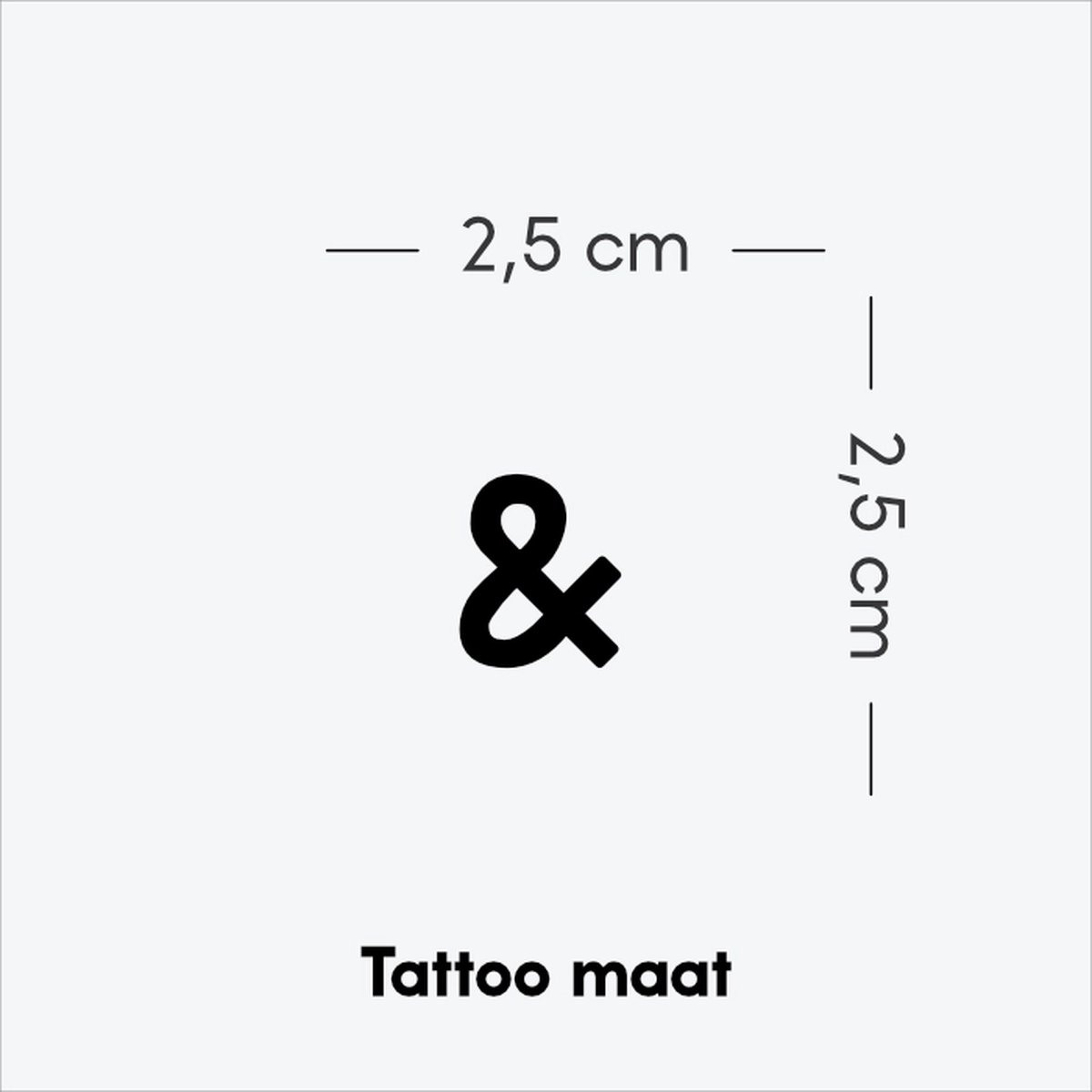 Verbonden door het symbool & - Tijdelijke Tattoo volwassenen - Plantaardige inkt - Blijft 2 weken staan - Ink Identity