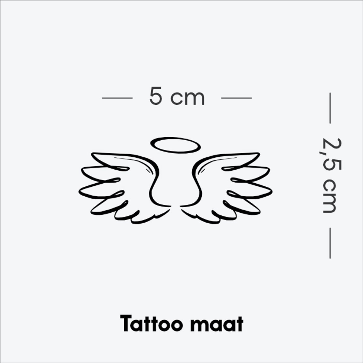 Wings of Protection - Tijdelijke Tattoo volwassenen - Plantaardige inkt - Blijft 2 weken staan - Ink Identity