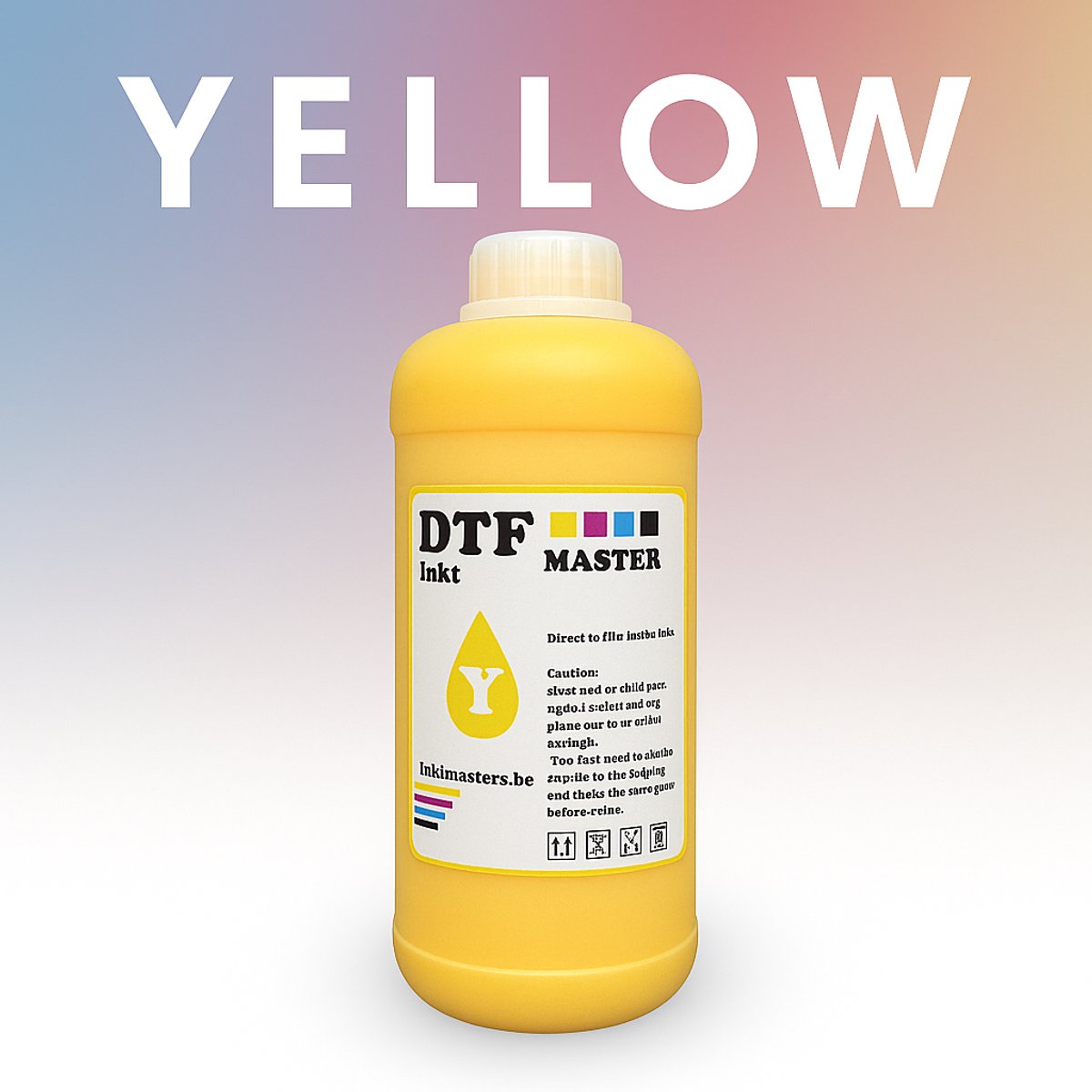 DTF INKT -PRINTMASTERS-YELLOW -HIGH KWALITEIT-DTF PRINTER-1 LITER-GEEL-SUBLIMATIE