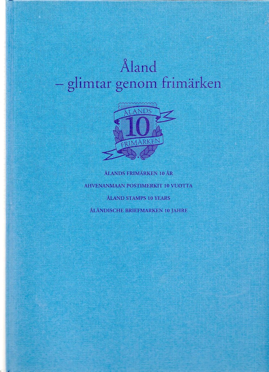 HARDCOVER FOTOBOEK met 10 JAAR POSTZEGELS ALAND ( FINLAND )