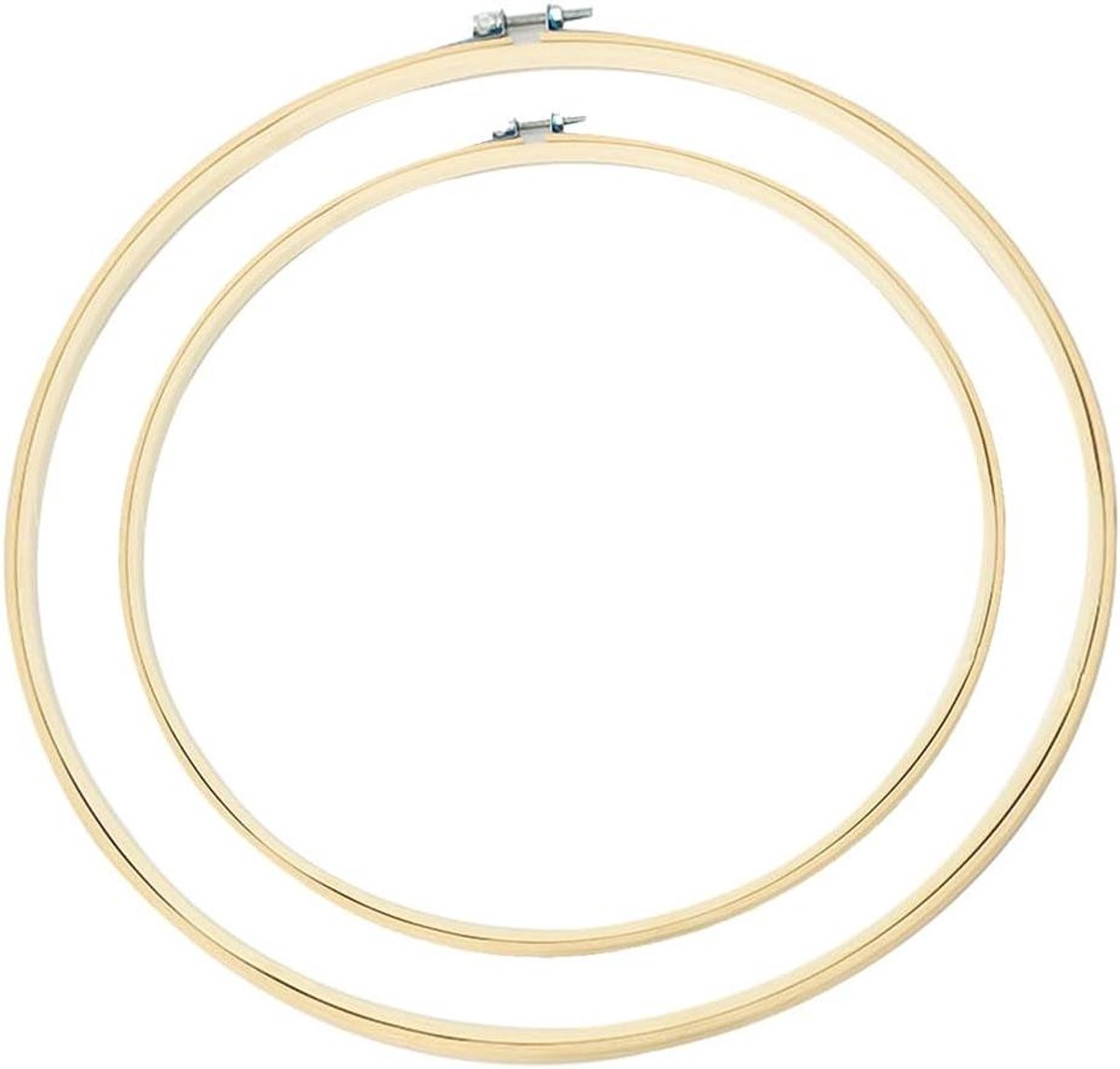 Bamboe Borduurframes - Set van 2 (10cm + 15cm) Rond Kruissteek Borduurframes voor DIY Kunsthandwerk - Borduurwerk Cirkels