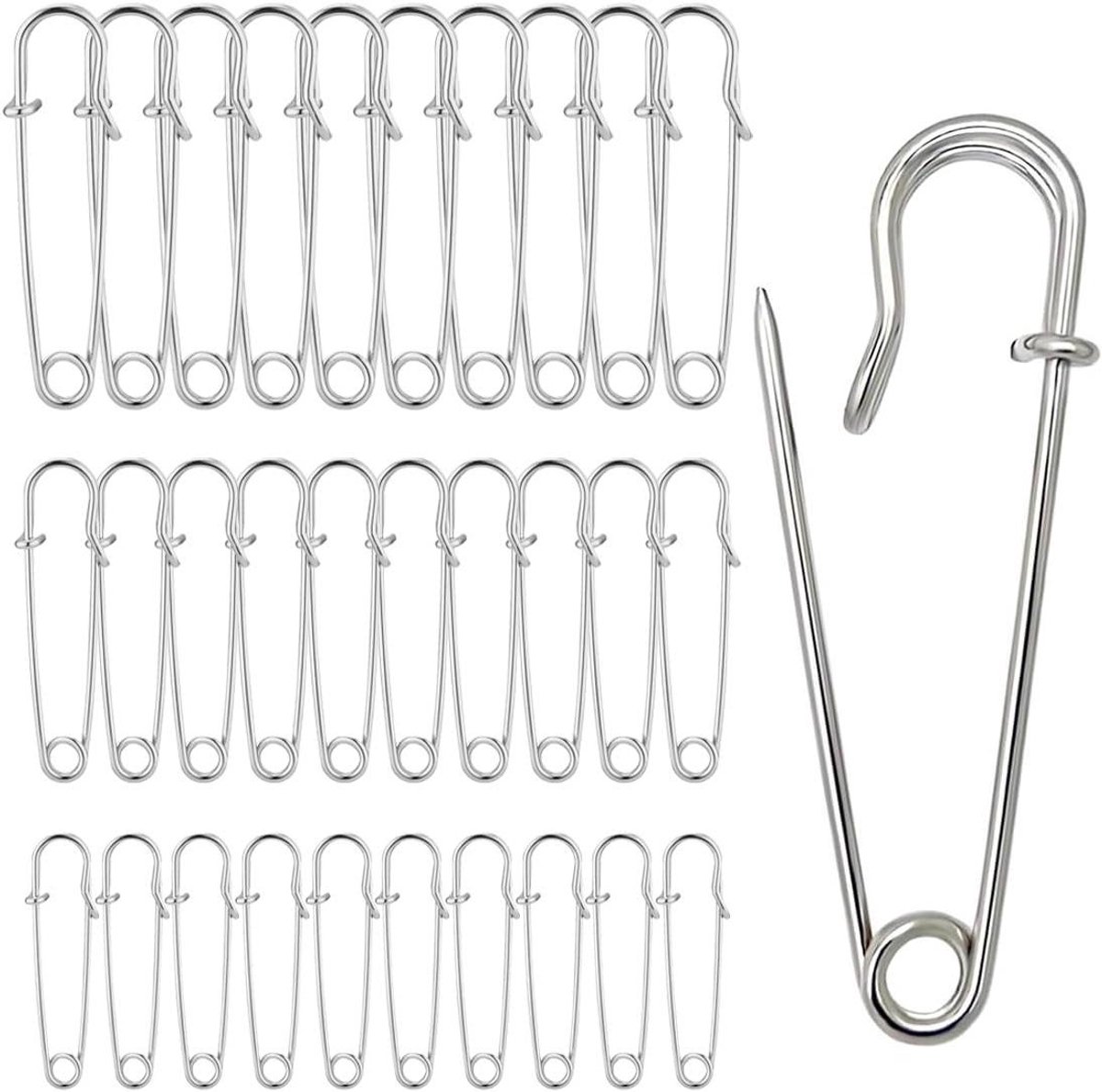   - 30 stuks veiligheidsspelden 38 mm roestvrij staal - naai-accessoires voor dekens en kleding . -  