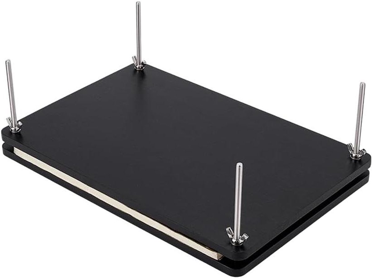 Inovra - Boekpers voor Binding Supplies Draagbare Boekpers Rechthoekige Zwarte Binding Tool Platte Papierpers Machine