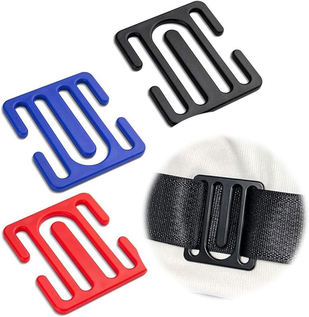 Inovra - Comfortabele schouderriemversteller voor kinderen - 3 stuks - zwart