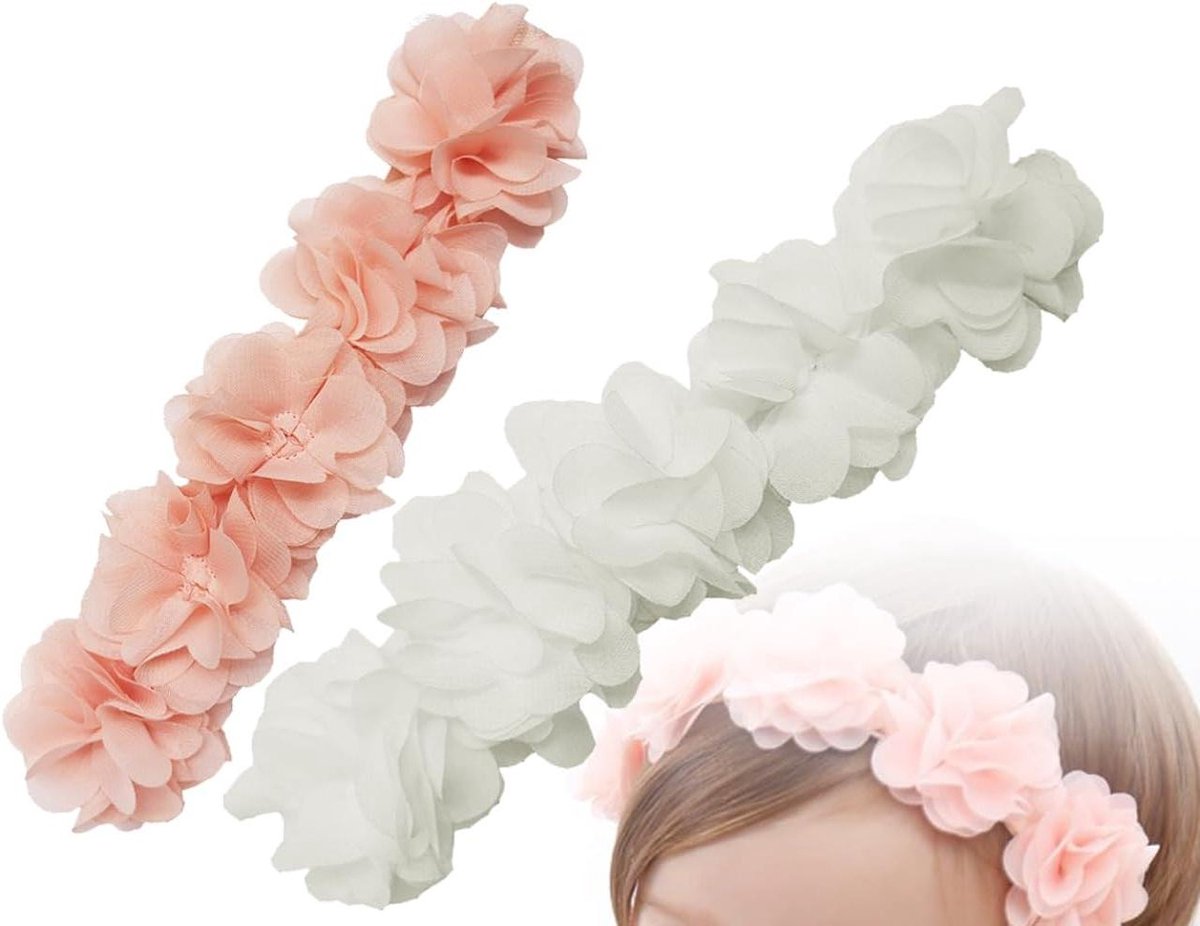   - Haarbanden voor babys in bloemendesign, set van 2 stuks