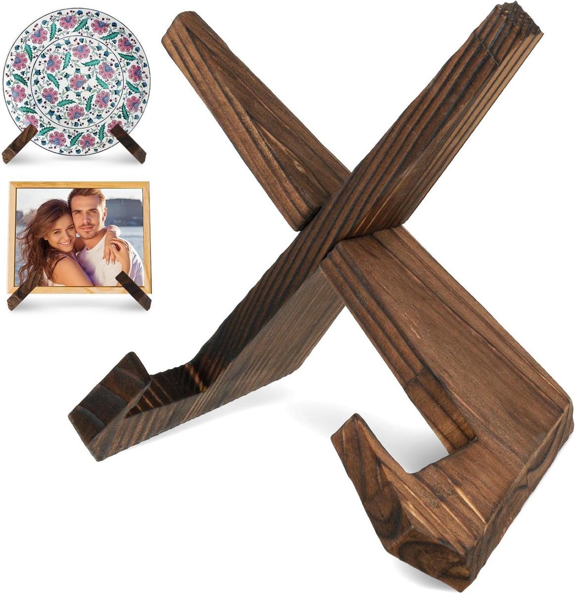   - Houten displaystandaard 65 inch voor fotolijsten en schilderijen - Decoratieve houder voor tafelblad - Inklapbare schildersezel standaard - Ideaal voor kunstenaars, kooksessies en bruiloften . -  
