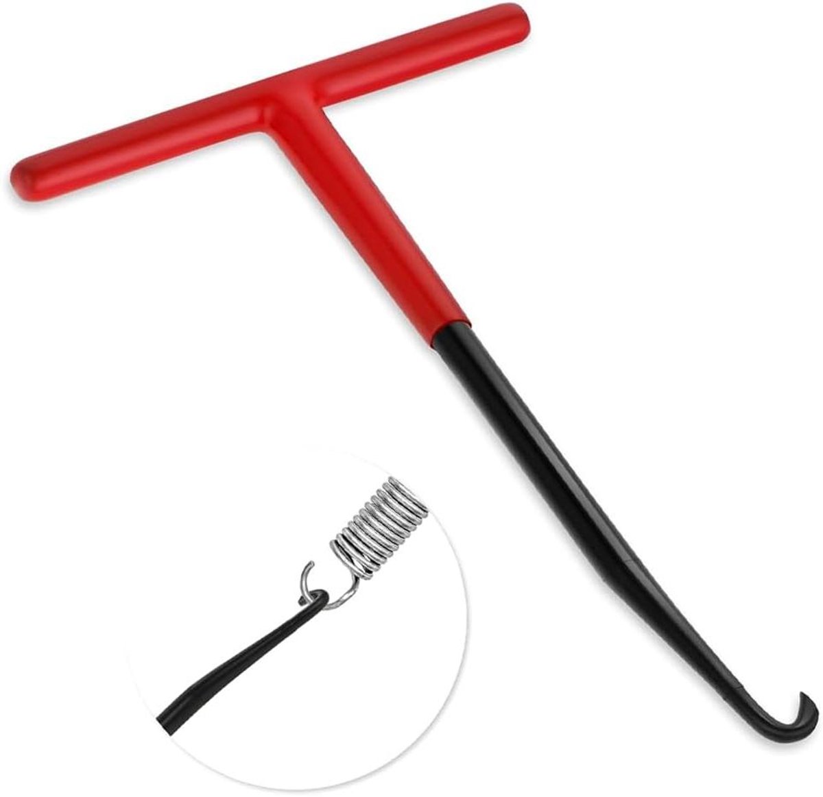 Inovra - Steel Pull-Off Bar Lente Haak Trampoline Gereedschap - Springhaak T-Handvat veerhaak veerspanner Motorfiets Scooter Gereedschap