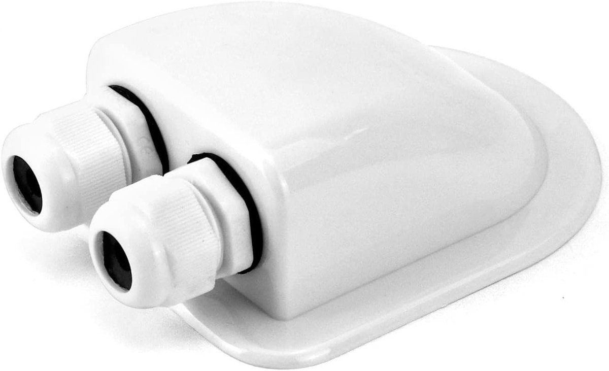 Inovra - Waterdichte ABS dakdoorvoer voor zonnepanelen - IP68 - Voor camper, caravan, boot - 1 stuk