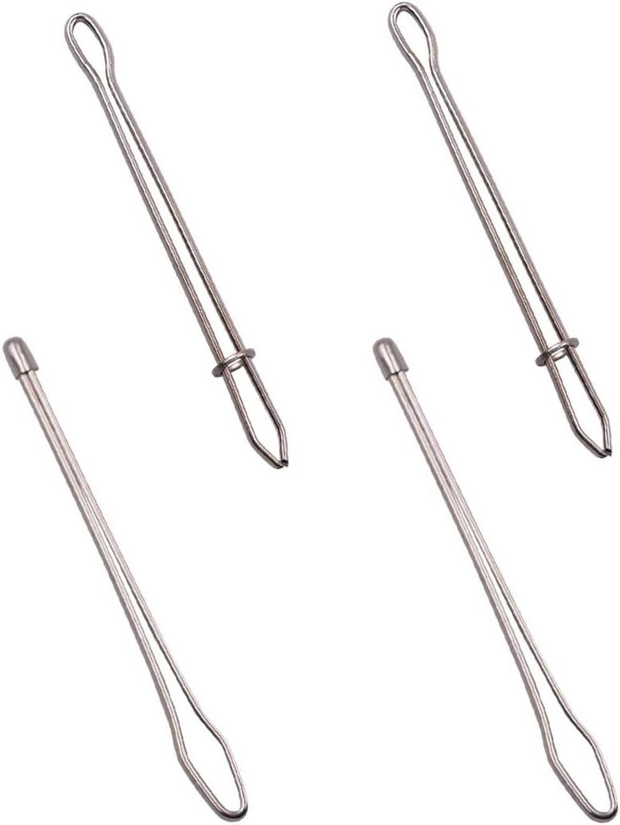 Inovra - inrijgtang - 4 stuks stabiele stalen naalden - elastische koorden en banden - handig voor huishouden en DIY projecten . - Naaisetje