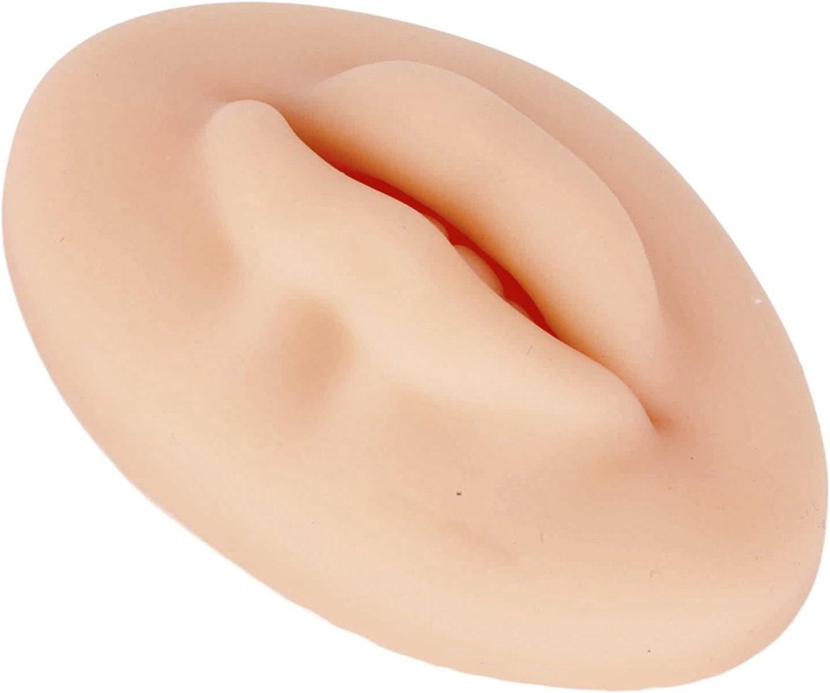 Inovra Plus - Oefenlippen 3D Open Mond van Siliconen voor Tatoeages met Tanden - Semi-Permanente Make-up Training - Microblading en Tatoeages - Donkere Huid Kleur