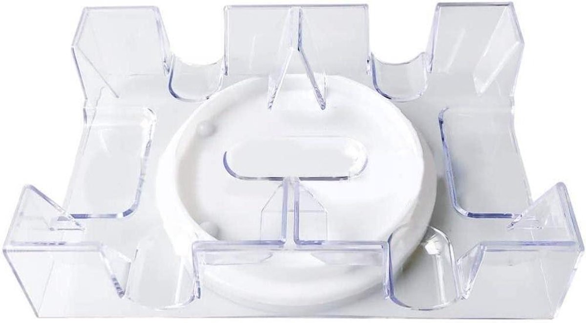   Plus - Poker kaarthouder met draaibare standaard voor 2 dekken/6 dekken - Duidelijke kaartspelorganizer met handig draaiplateau