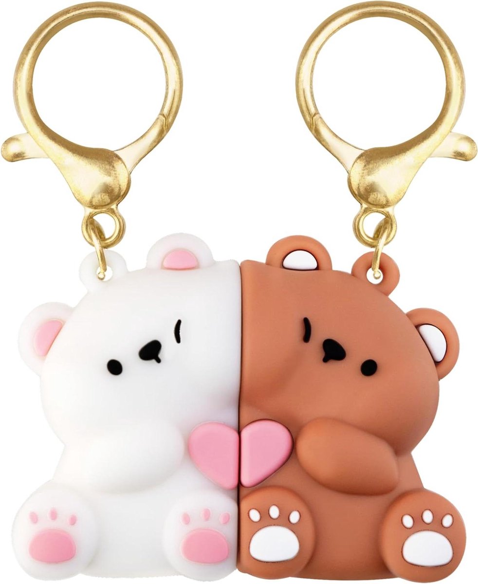 Inovra Plus - Sleutelhanger Set Voor Koppels - Magnetische Beren - Gepersonaliseerde Geschenken Voor Vrouwen - Geschikt Voor Valentijnsdag En Jubileum