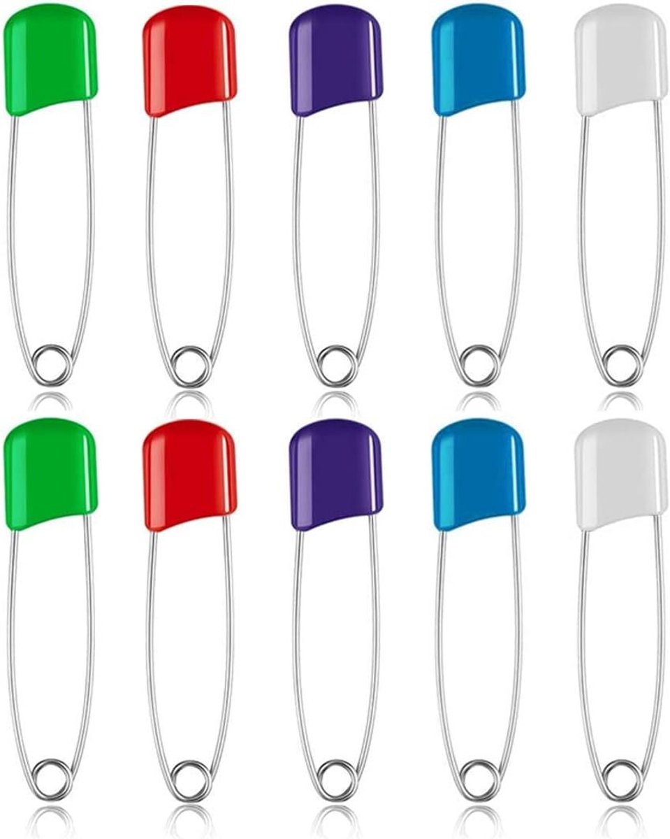   Plus - Veiligheidsspelden voor babys - Set van 50 stuks - Kinderveiligheid - Luiernaald - Babyveiligheid
