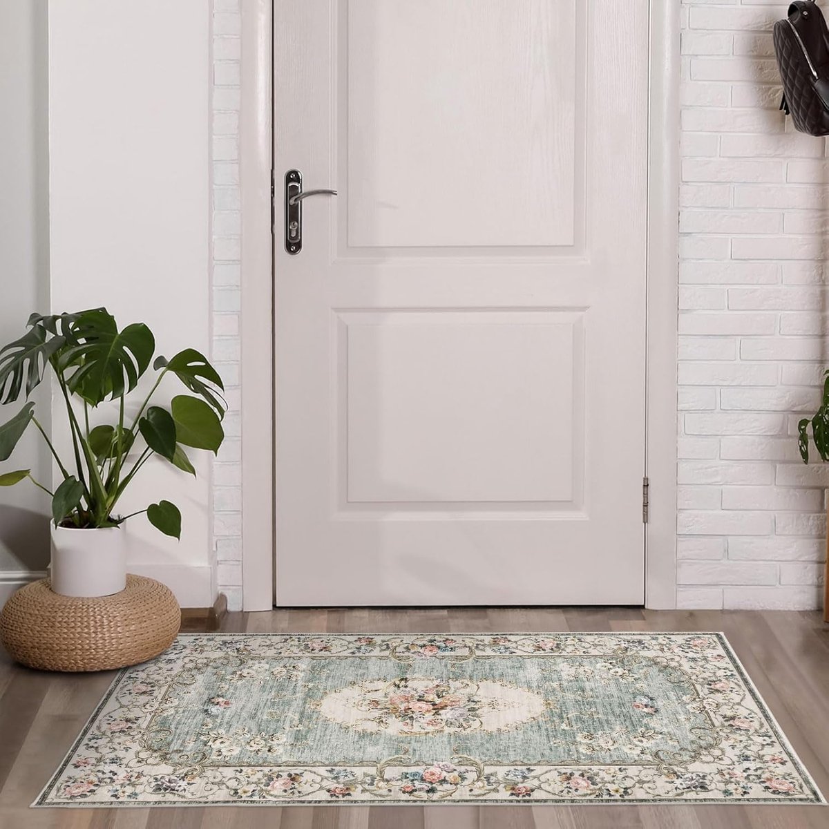 Inovra ® Wasbare Anti-Slip Keuken- en Hal Runner Tapijt - Groen, 80 x 150 cm