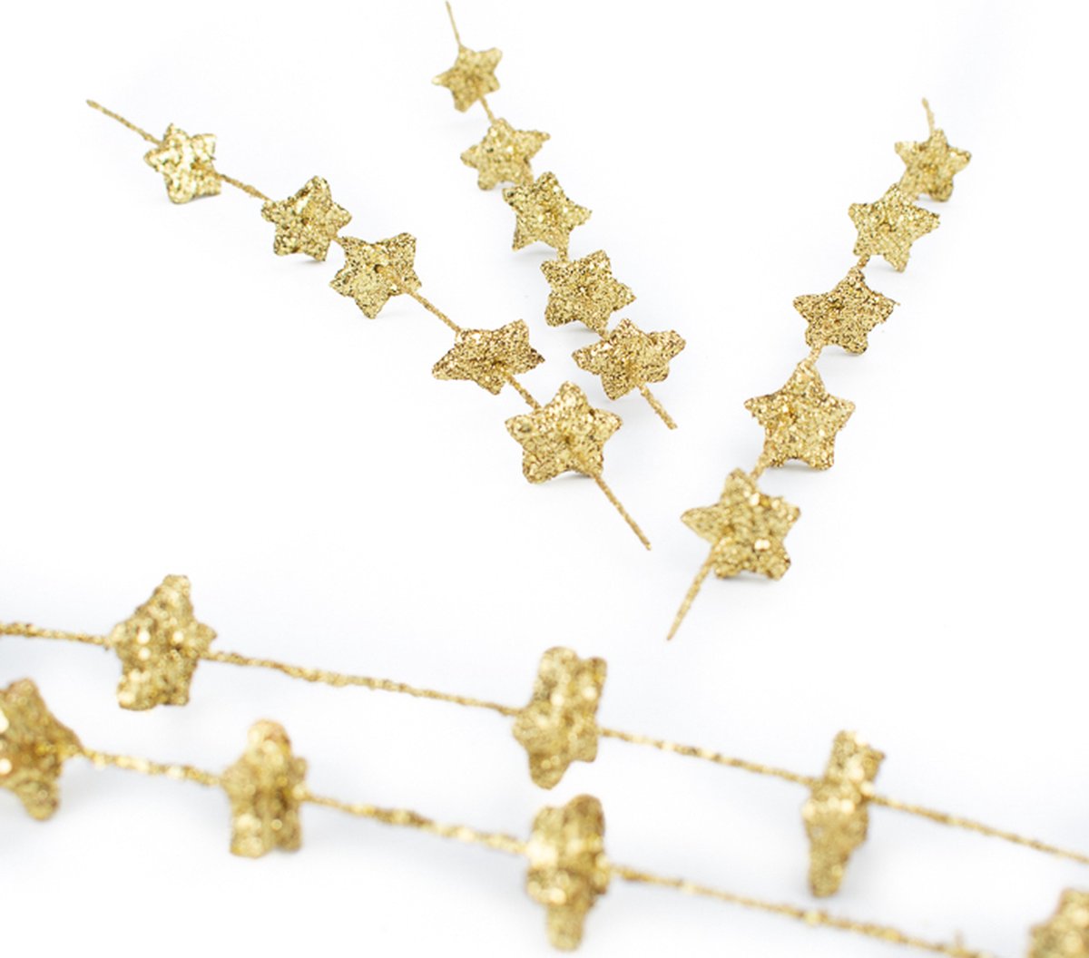 Cadeauversiering - Cadeaudecoratie - Topping - Gouden Sterren (per 18 stuks verpakt)