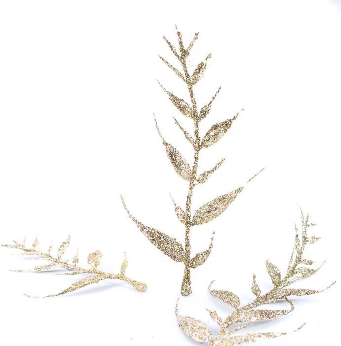 Cadeauversiering - Gouden / Champagne Glittertak (18 stuks)