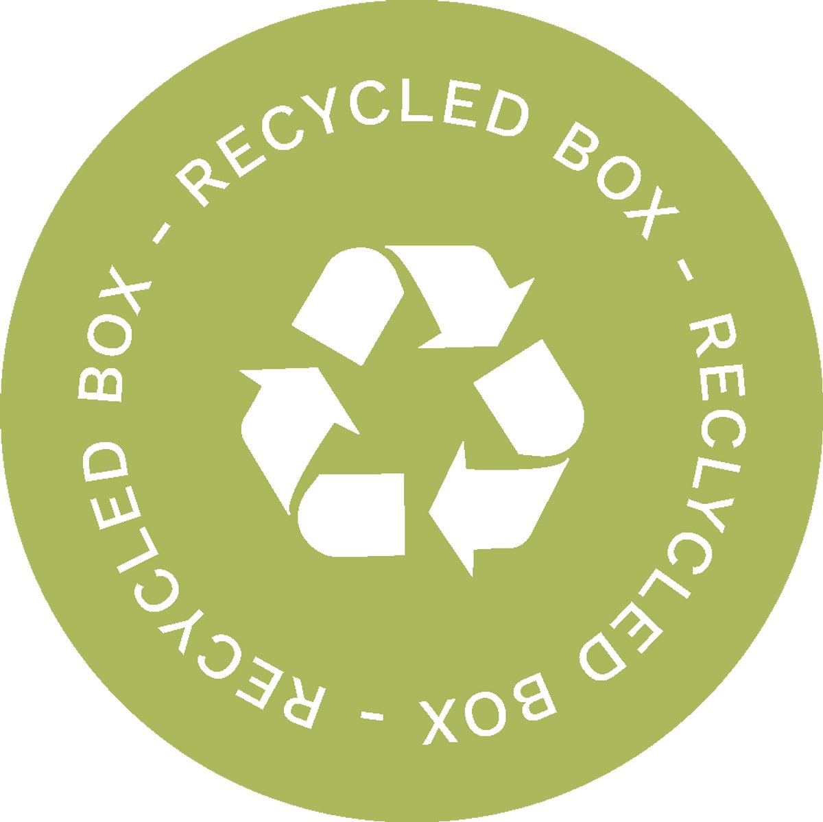 Sticker groen met witte opdruk 