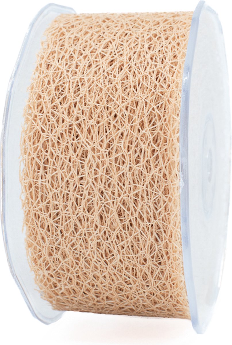zand lint - 5 cm breed weblint - 20 meter lang voor het inpakken van cadeaus