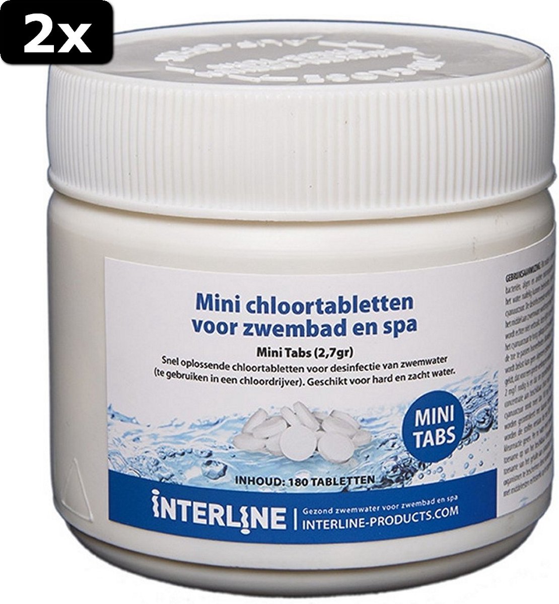 2x   Mini Quick Chloortabletten 180 stuks