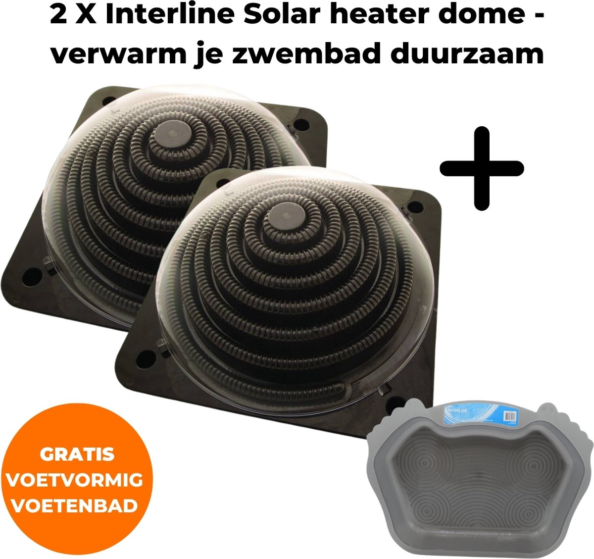 2x   Solar heater bol 5L - Pool Heater -   - Solarbol - Solar Zwembad Verwarming - Zwembad Verwarmen - Solar Verwaming Zwembad - 2 stuks - Inclusief gratis voetvormig voetenbad