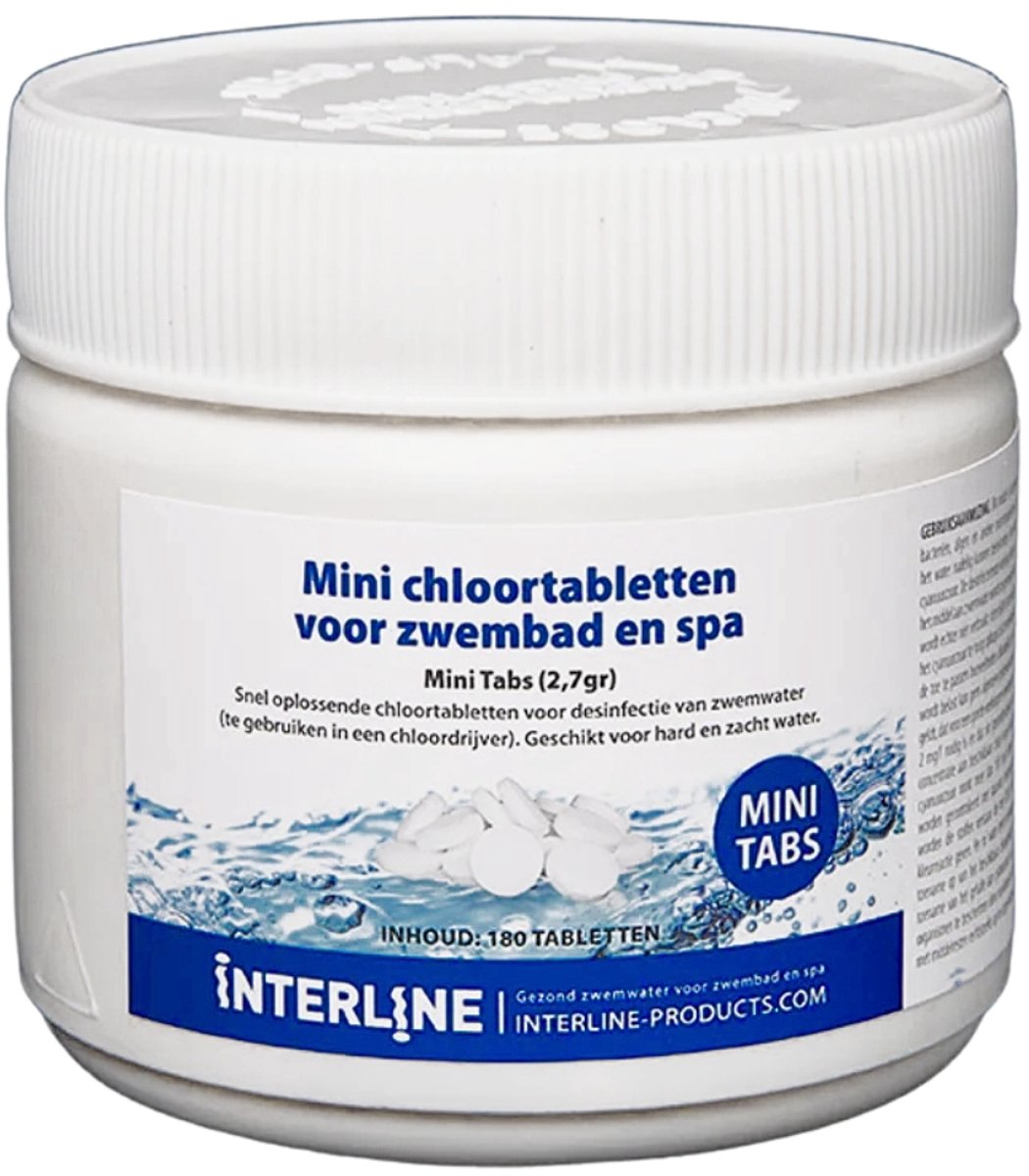 Interline - Mini Quick Chloortabletten - 180 stuks - 2,7 g tabletten