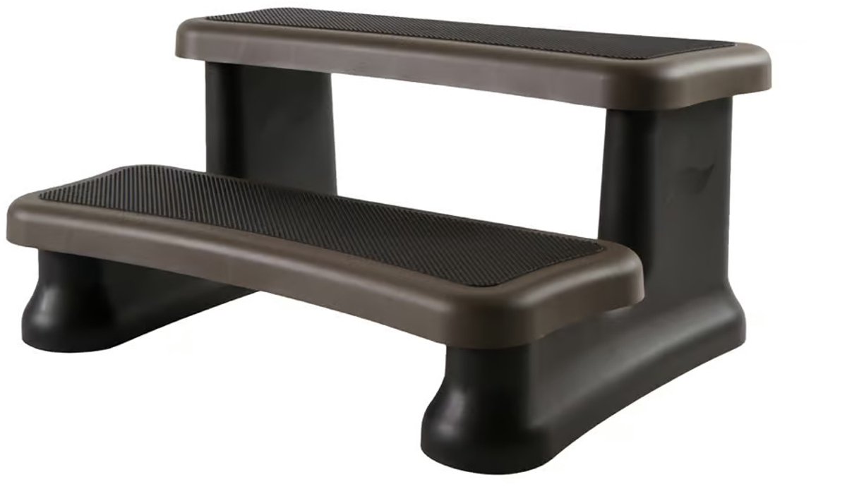 Interline Spa Opstap Espresso/Mocca 90 cm - Opstap voor Jacuzzi - Hottub - Trap voor Jacuzzi - Universeel