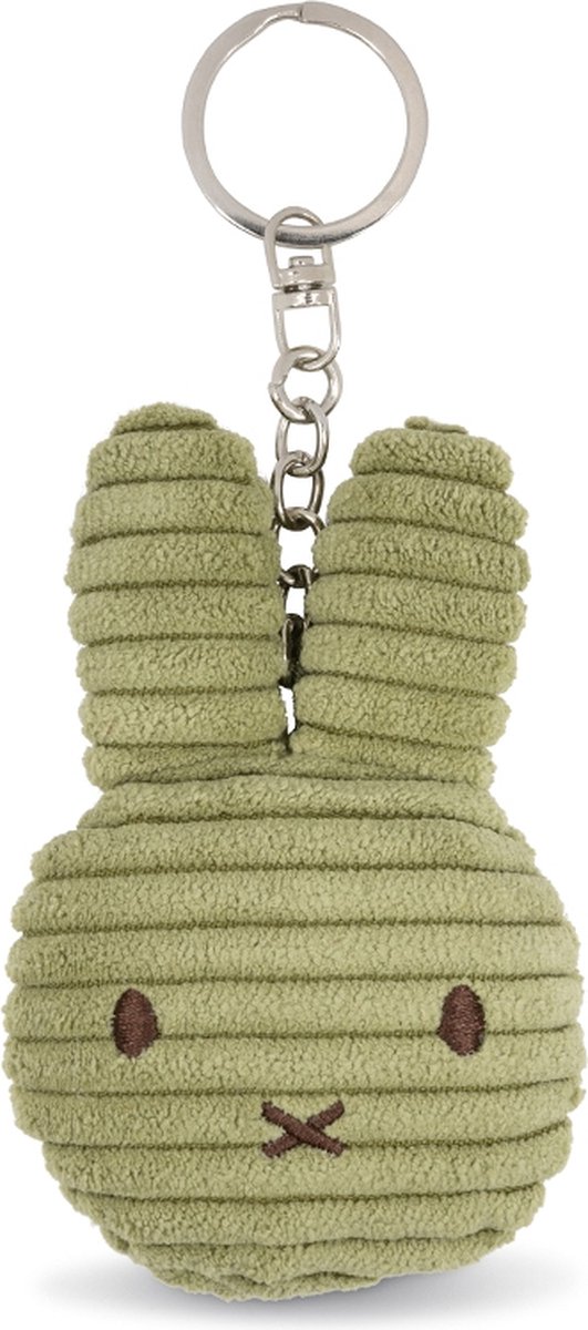 Nijntje Sleutelhanger Plat ECO Corduroy Olive Green 10 cm - Knuffel Olive green