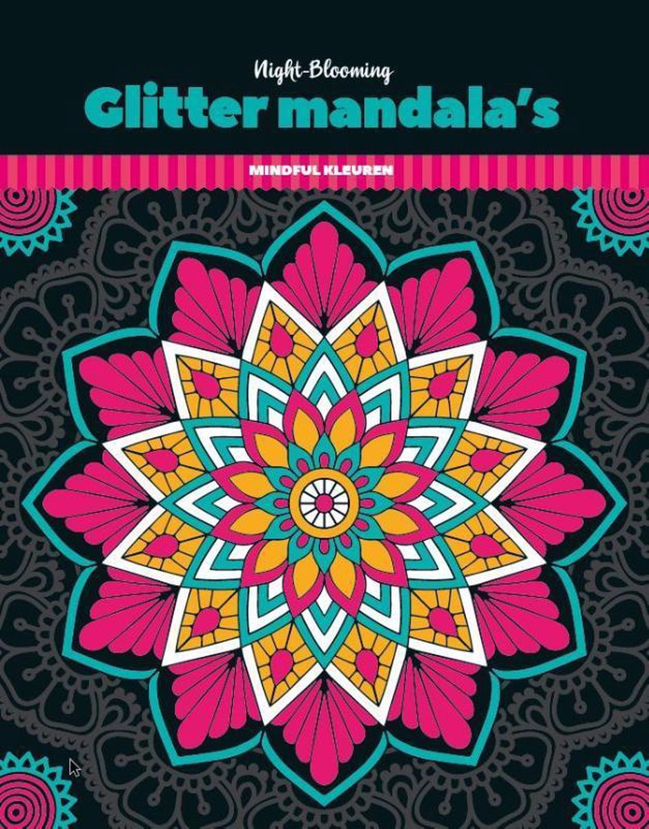 Glitterkleurboek Mandala - Night Blooming