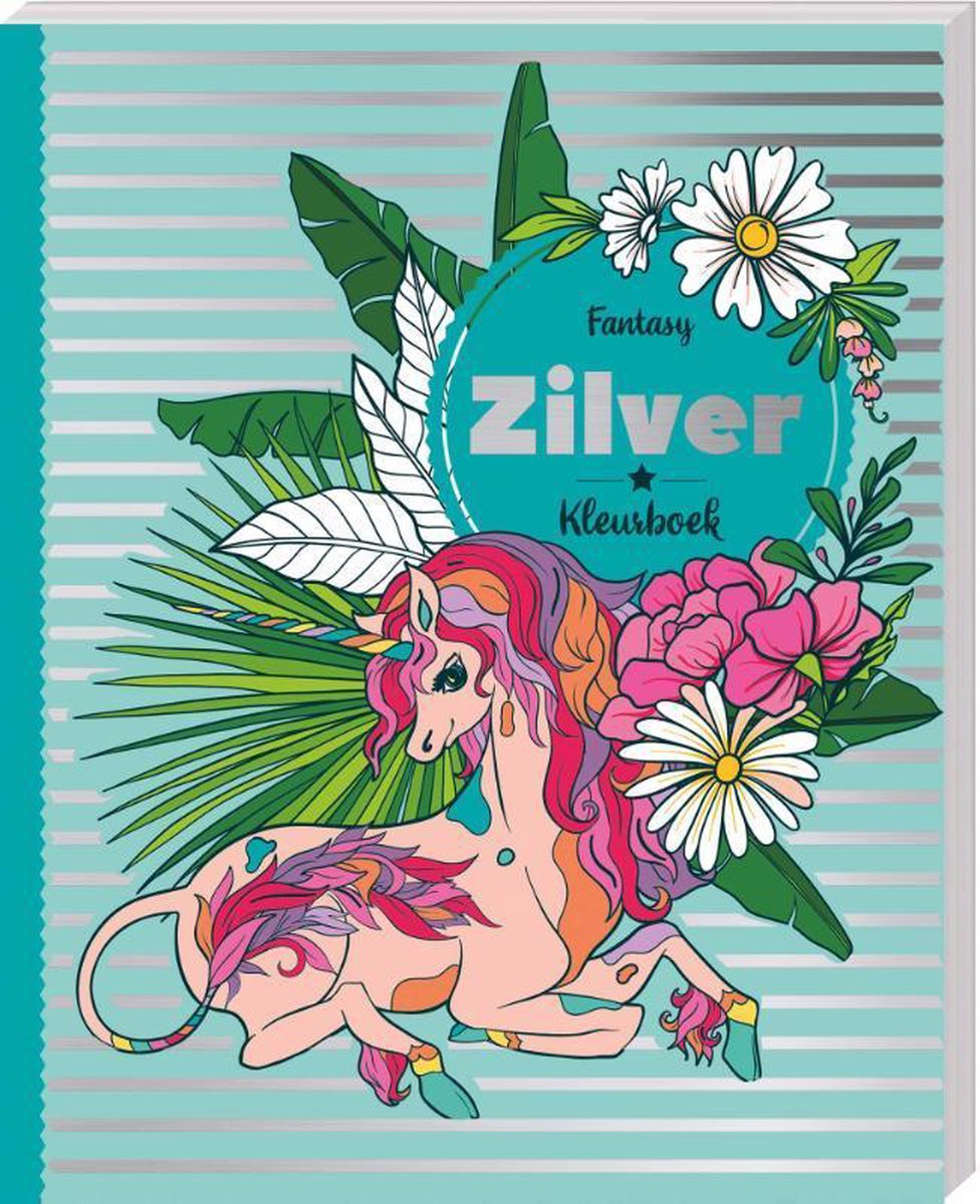 Glitterkleurboek Zilver - Fantasy