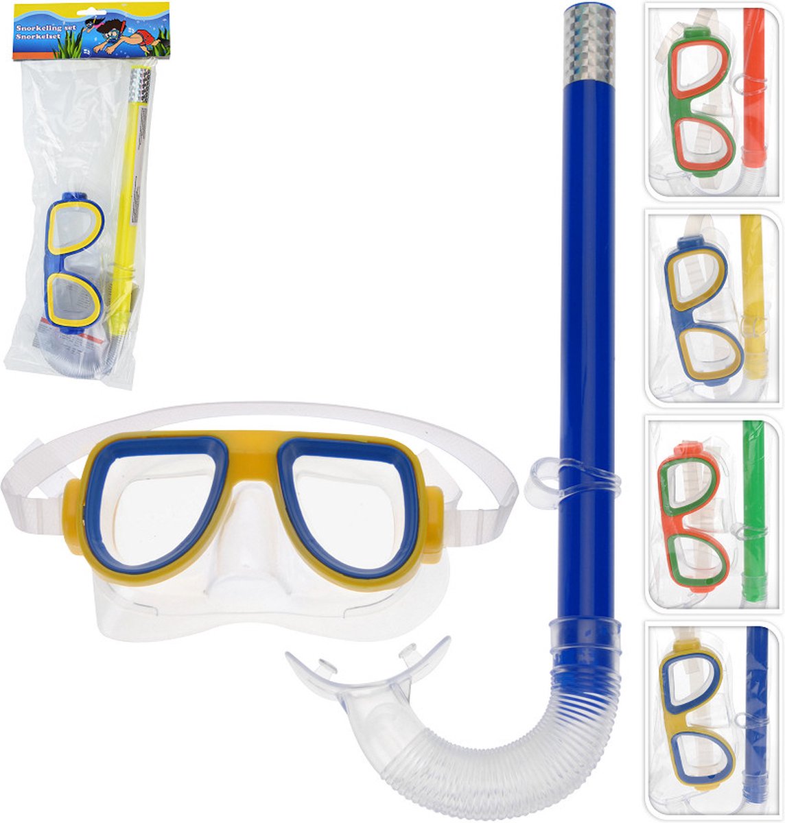 Duikbril met snorkel voor kinderen 4 assorti kleur