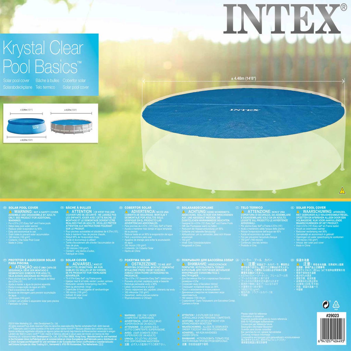 INTEX Solarzwembadhoes rond 457 cm 29023