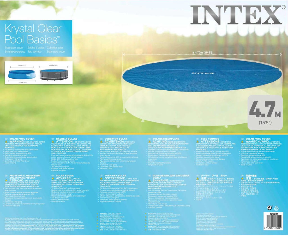 INTEX Solarzwembadhoes rond 488 cm